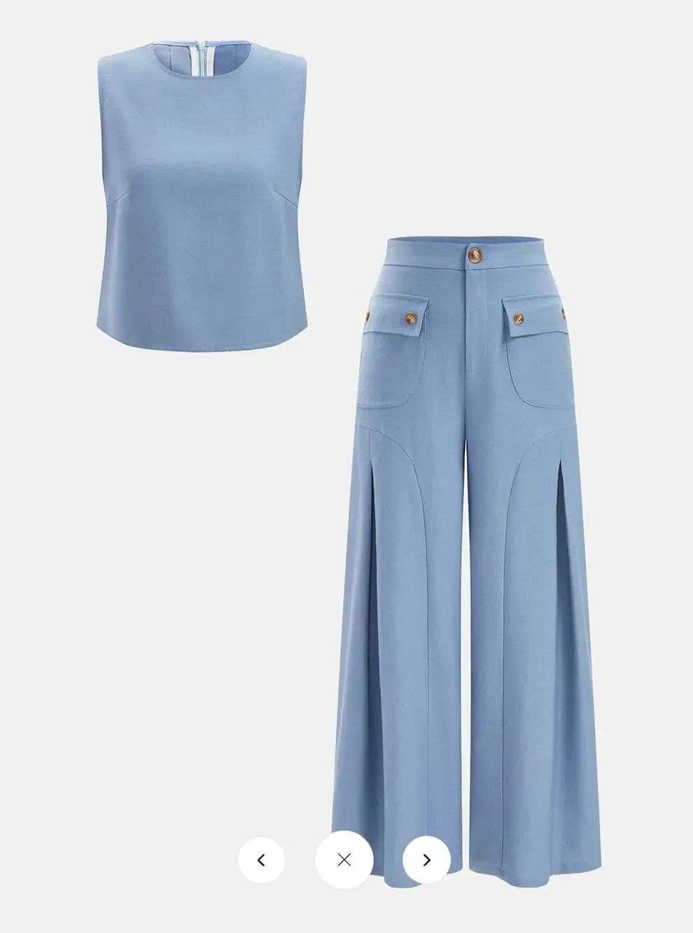 NWT Commense Linen-Blend Sleeveless Top & Pants Sz XL